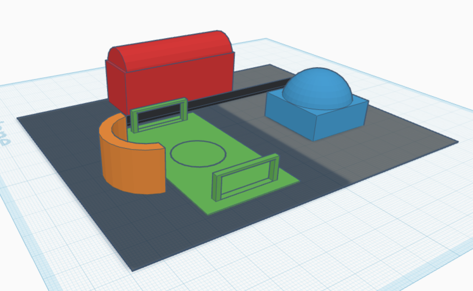 3D CAD model of a student-designed ideal school campus